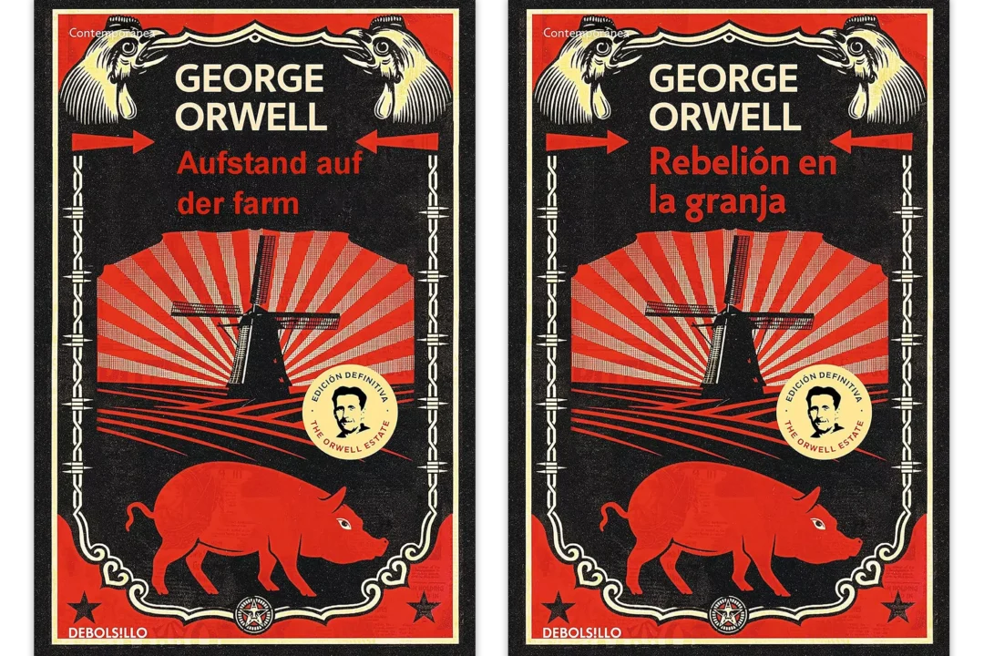 Rebelión en la granja Portada del libro Rebelión en la granja de George Orwell en castellano y alemán
